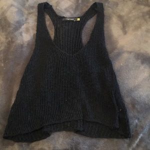 Final Touch Knitted Black Tank Top